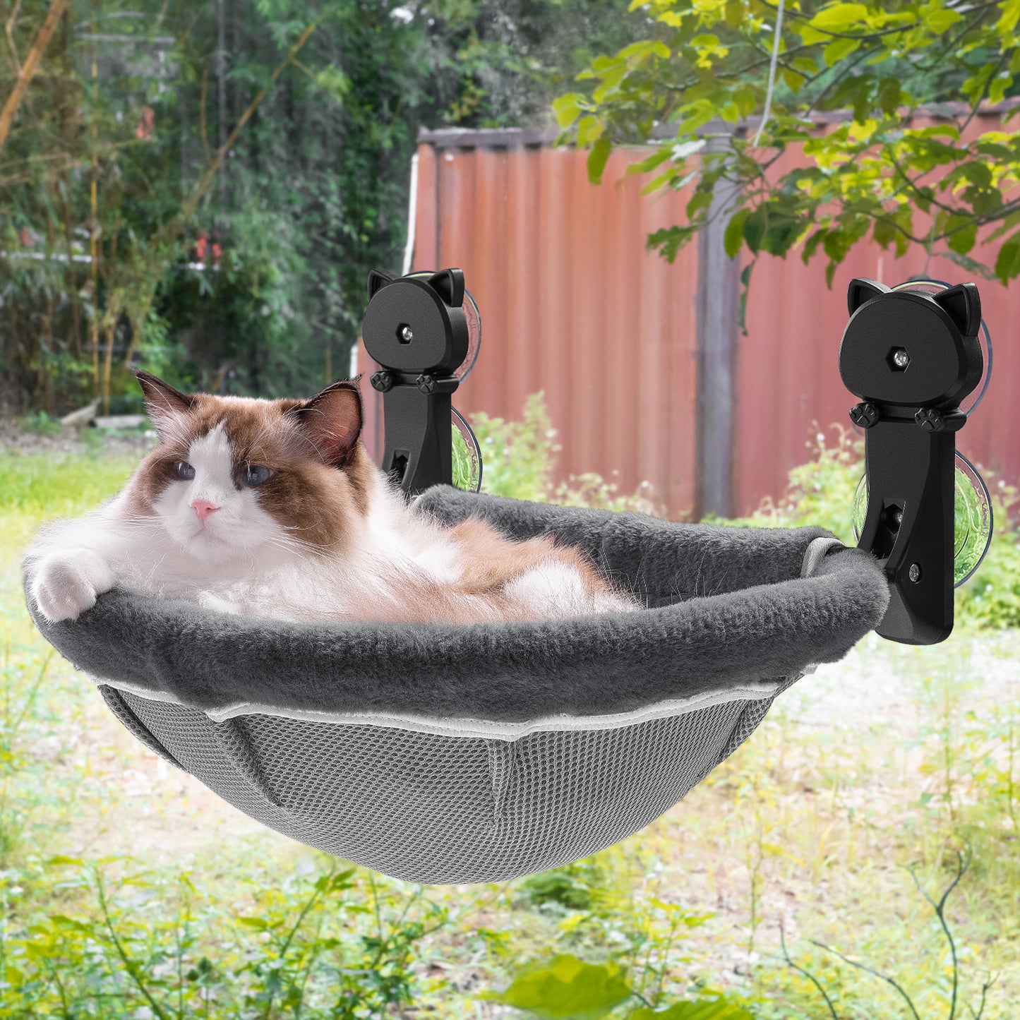 Foldable & Stable Cat Hammocks for Overlooking, Sunbathing and Climbing - Maximum Hold Up to 40lb