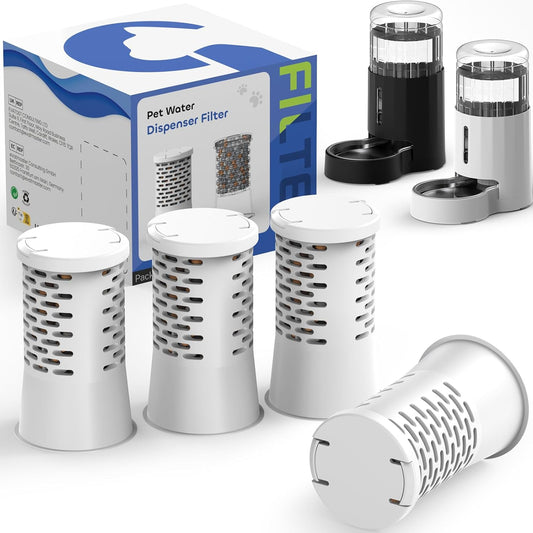 Pet Water Filter, 4-Stage Reverse Osmosis Filter System (4 Pack) for Automatic Pet Waterer, Water Dispenser
