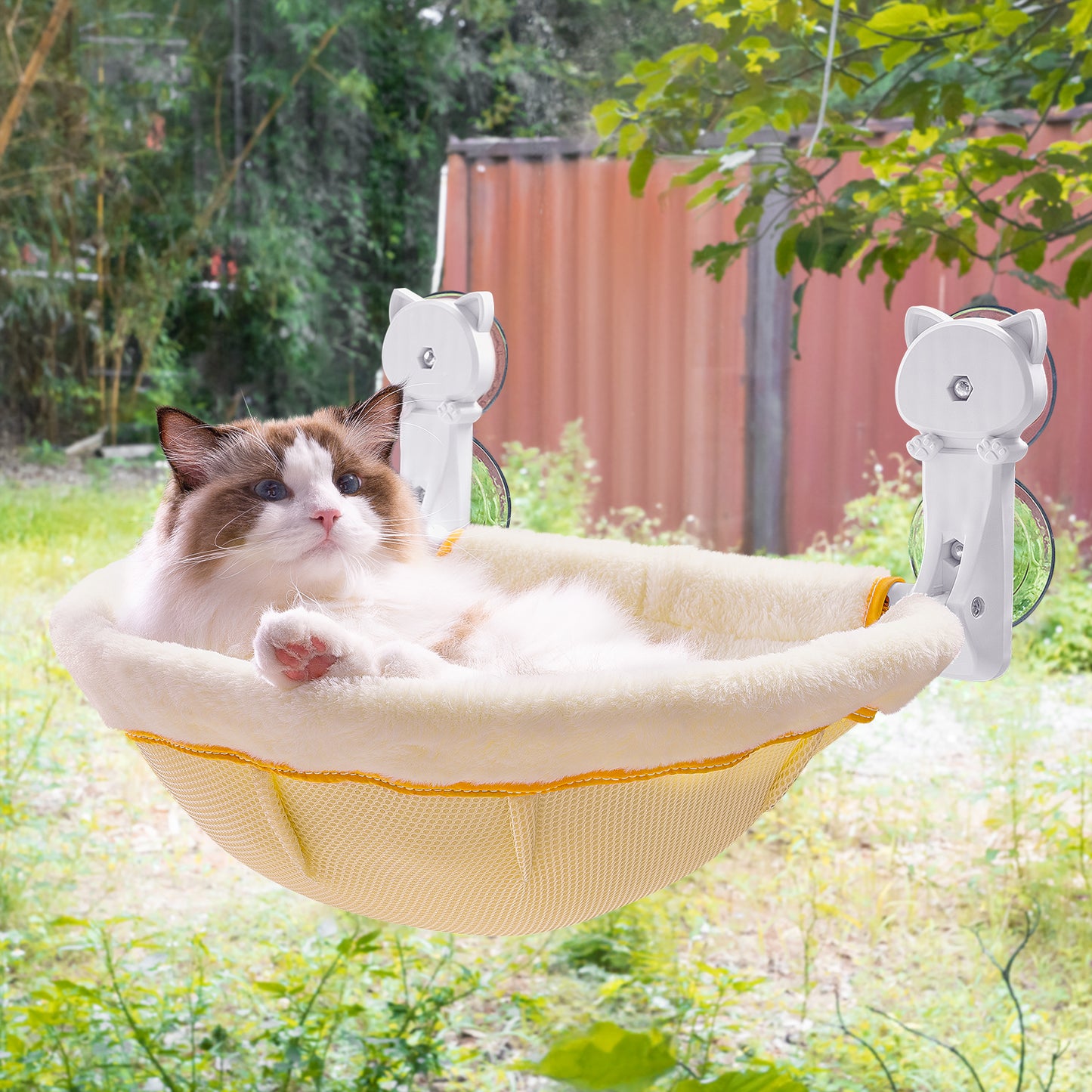 Foldable & Stable Cat Hammocks for Overlooking, Sunbathing and Climbing - Maximum Hold Up to 40lb