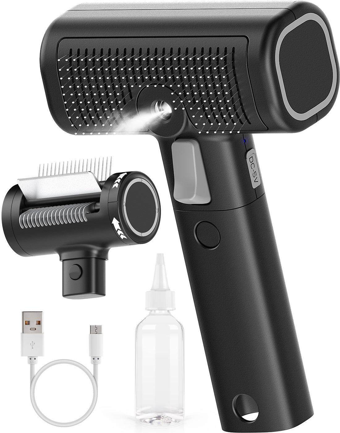 5-in-1 Cat Hair Brush & Gromming Rakes, Cat Steam Comb for Long or Short Haired Indoor Cats