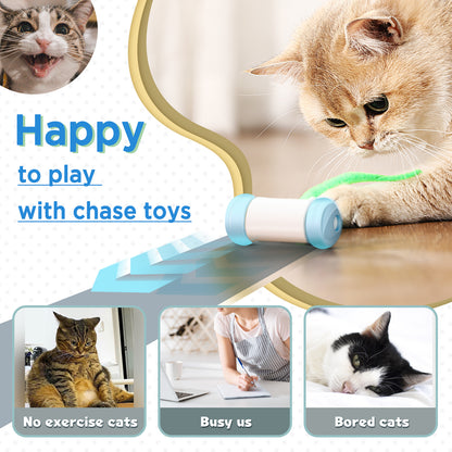 CZPET Cat Toys Kitten Jump Exercise Interactive Replaceable Elastic Automatic Toy Funny Cat Teaser Various Developmental Puzzle Toys Feather Mouse