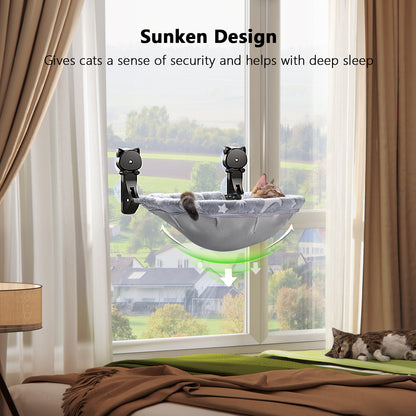 Cat Window Perch - Glow in The Dark, Foldable & Stable Cat Beds for Overlooking, Sunbathing and Climbing