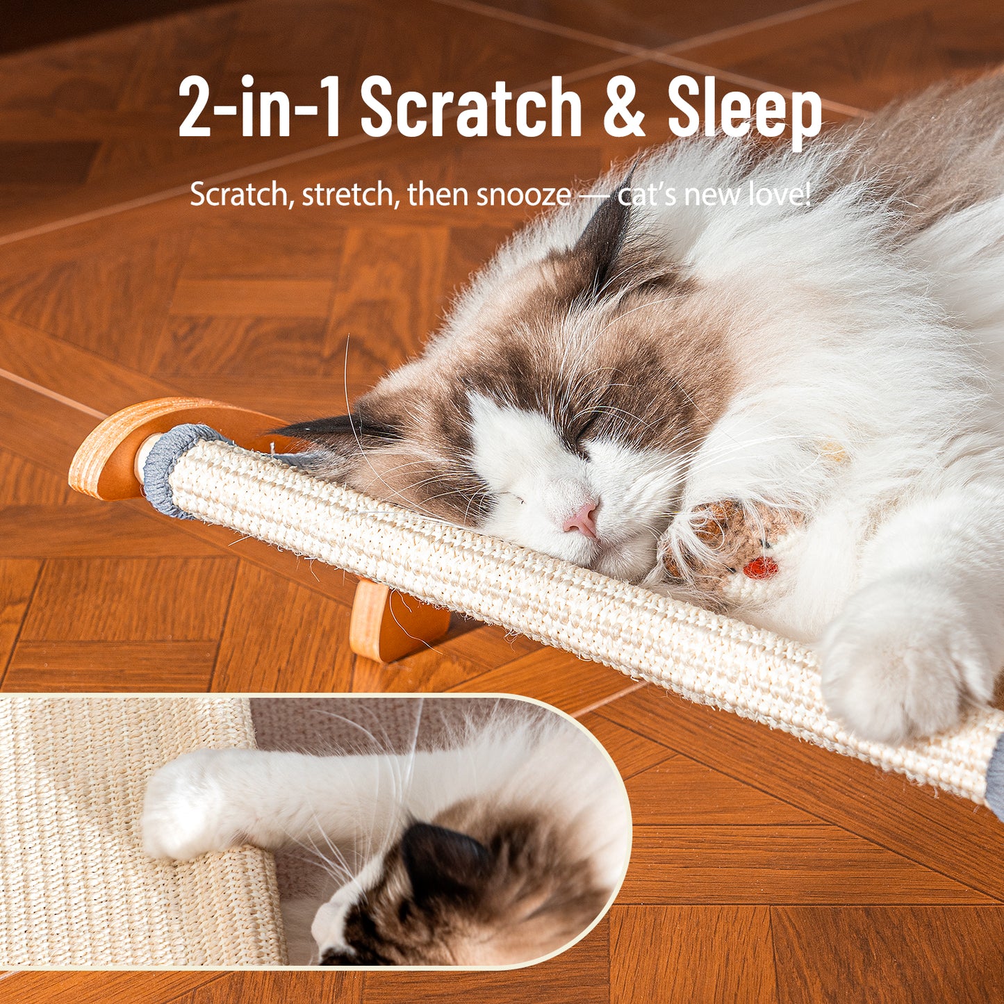 Cat Scratcher Bed for Indoor Large Cats Lounger & Sleep