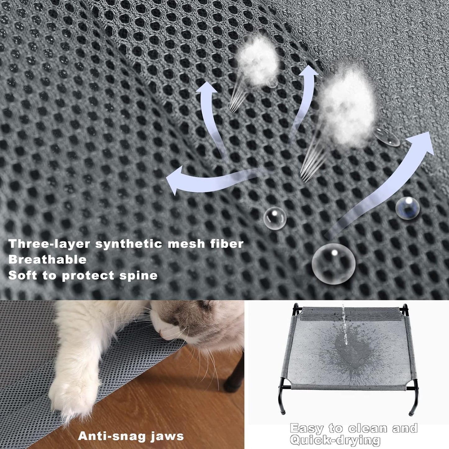 Grey Pet Bed Medium Size