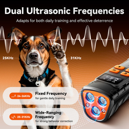Dog Bark Deterrent Devices, Upgraded Smart Display, 3X Ultrasonic Pet Gentle Anti Barking Device for Dogs