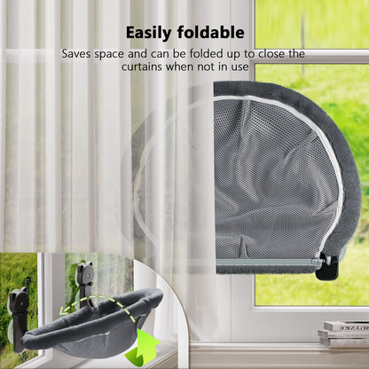 Foldable & Stable Cat Hammocks for Overlooking, Sunbathing and Climbing - Maximum Hold Up to 40lb