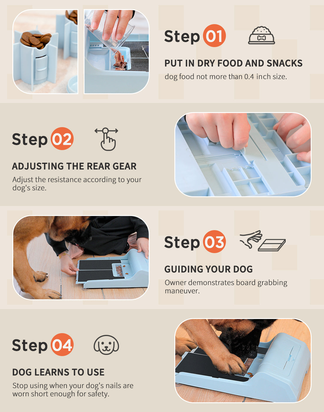 Dog Nail Scratch Board, Interactive Dog Enrichment Toys for IQ Training