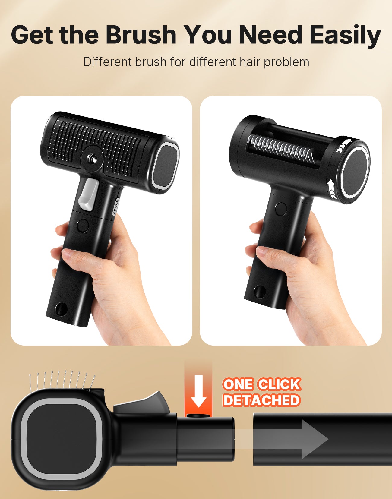 5-in-1 Cat Hair Brush & Gromming Rakes, Cat Steam Comb for Long or Short Haired Indoor Cats