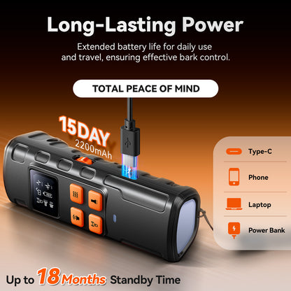 Dog Bark Deterrent Devices, Upgraded Smart Display, 3X Ultrasonic Pet Gentle Anti Barking Device for Dogs