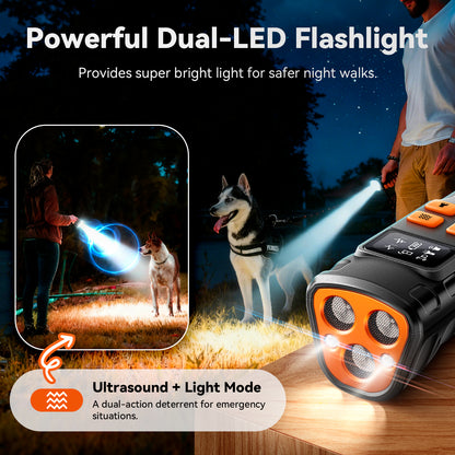 Dog Bark Deterrent Devices, Upgraded Smart Display, 3X Ultrasonic Pet Gentle Anti Barking Device for Dogs