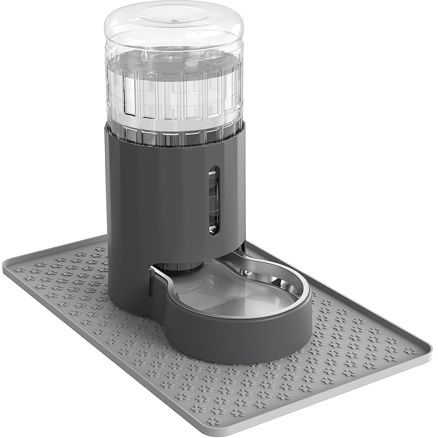 4L Cat Water Dispenser with Placemat, Automatic Gravity Water Dispenser for Cats or Small Medium Size Dogs