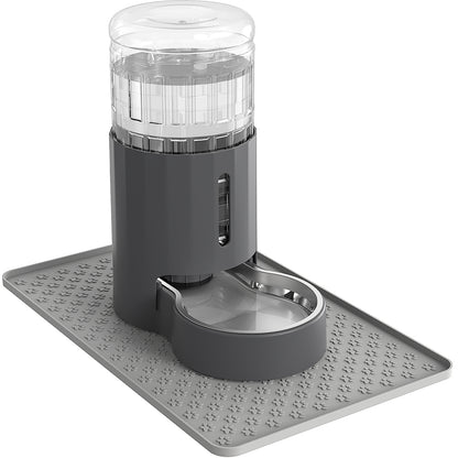 4L Cat Water Dispenser with Placemat, Automatic Gravity Water Dispenser for Cats or Small Medium Size Dogs