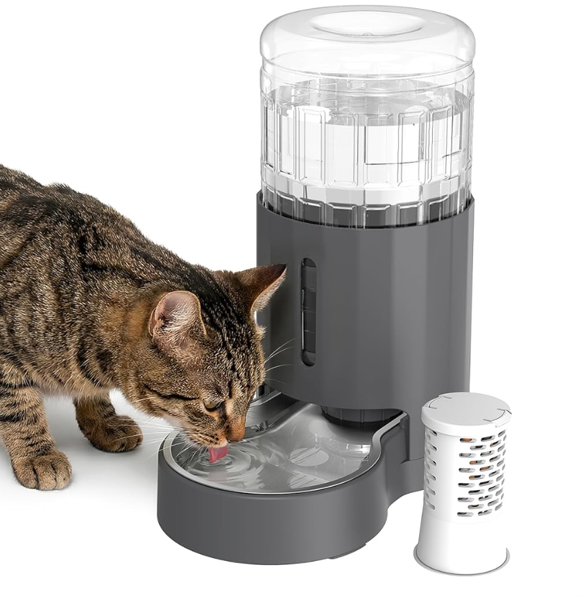 4L Cat Water Dispenser, Automatic Gravity Water Dispenser for Cats or Small Medium Size Dogs