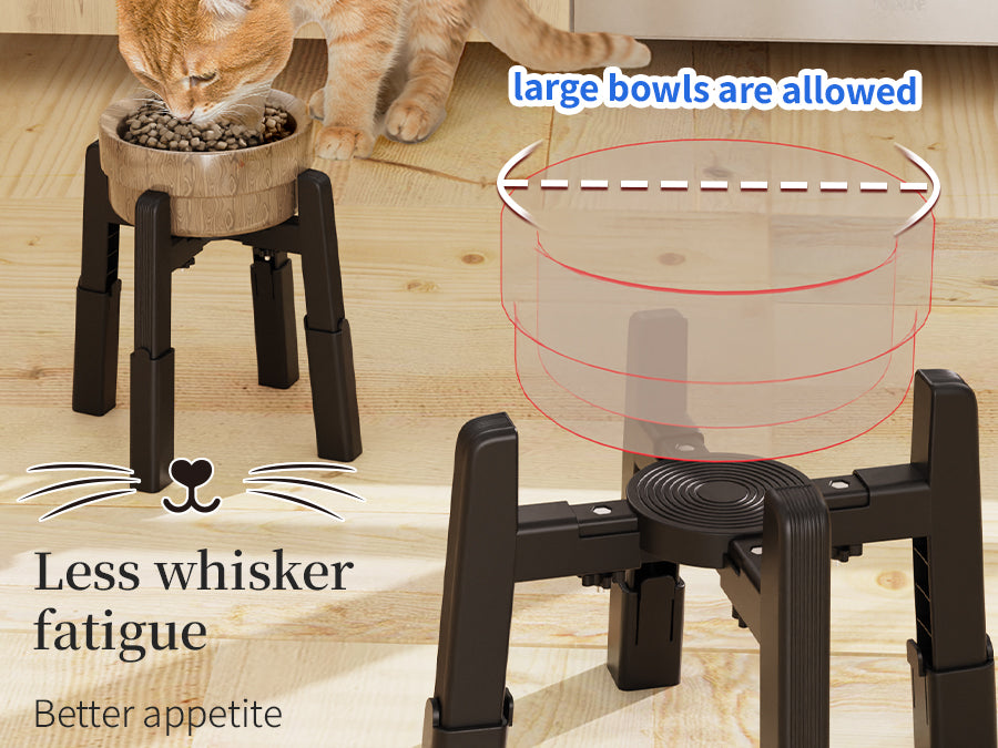 Pet Bowl Stand with Adjustable Height and Width [Stand Only]