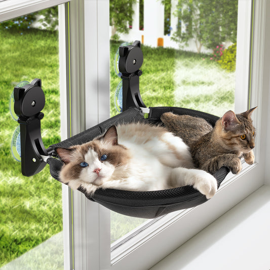 Cat Window Perch, Foldable & Breathable Cat Window Hammock - Maximum Hold Up to 40lb