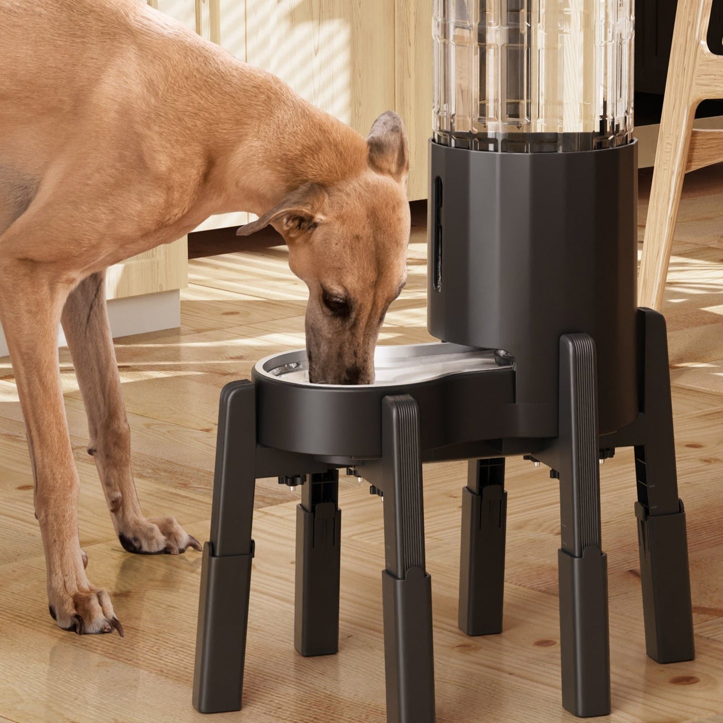 Pet Water Dispenser Stand, Width and Height Adjustable Elevated Stand for Pet Feerders, Suitable for Large Dogs