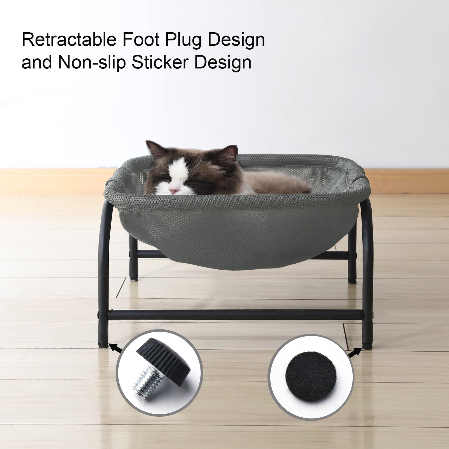 Pet Square Hammock Bed Whole Wash Stable Detachable Easy Assembly Indoor Outdoor