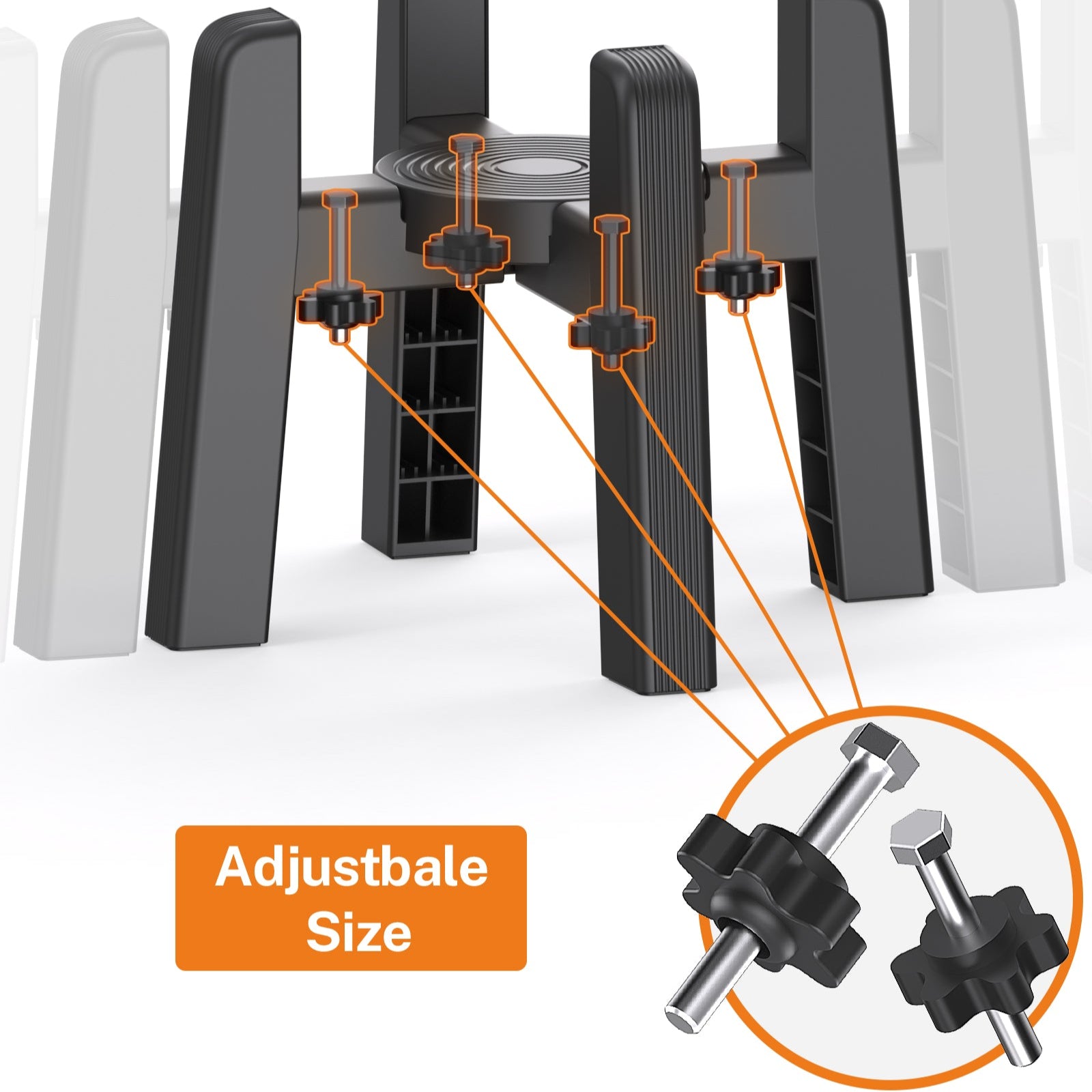 Width-Adjustable Pet Bowl Stand Adjustable Size