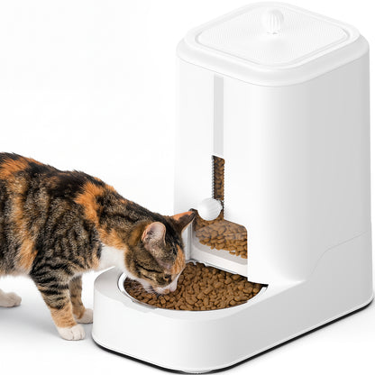 Automatic Cat Feeder Dog Water Bowl Dispenser Set with Stainless Steel Bowl, Adjustable Food Dispensing & Keep Food Dry, Auto Pet Feeder and Waterer for Cats and Dogs