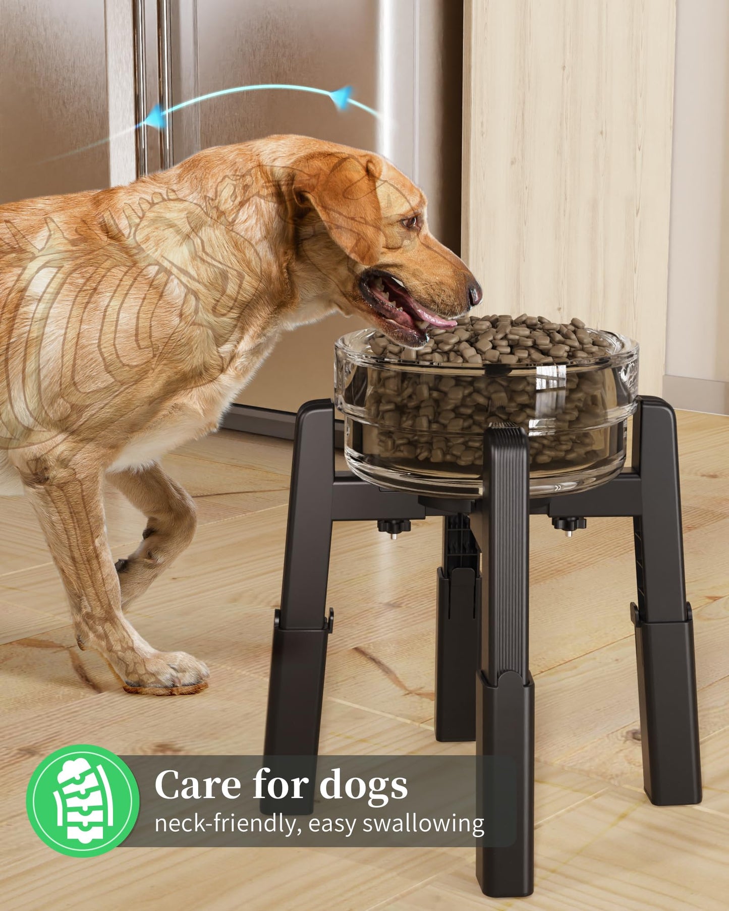 Pet Bowl Stand with Adjustable Height and Width [Stand Only]