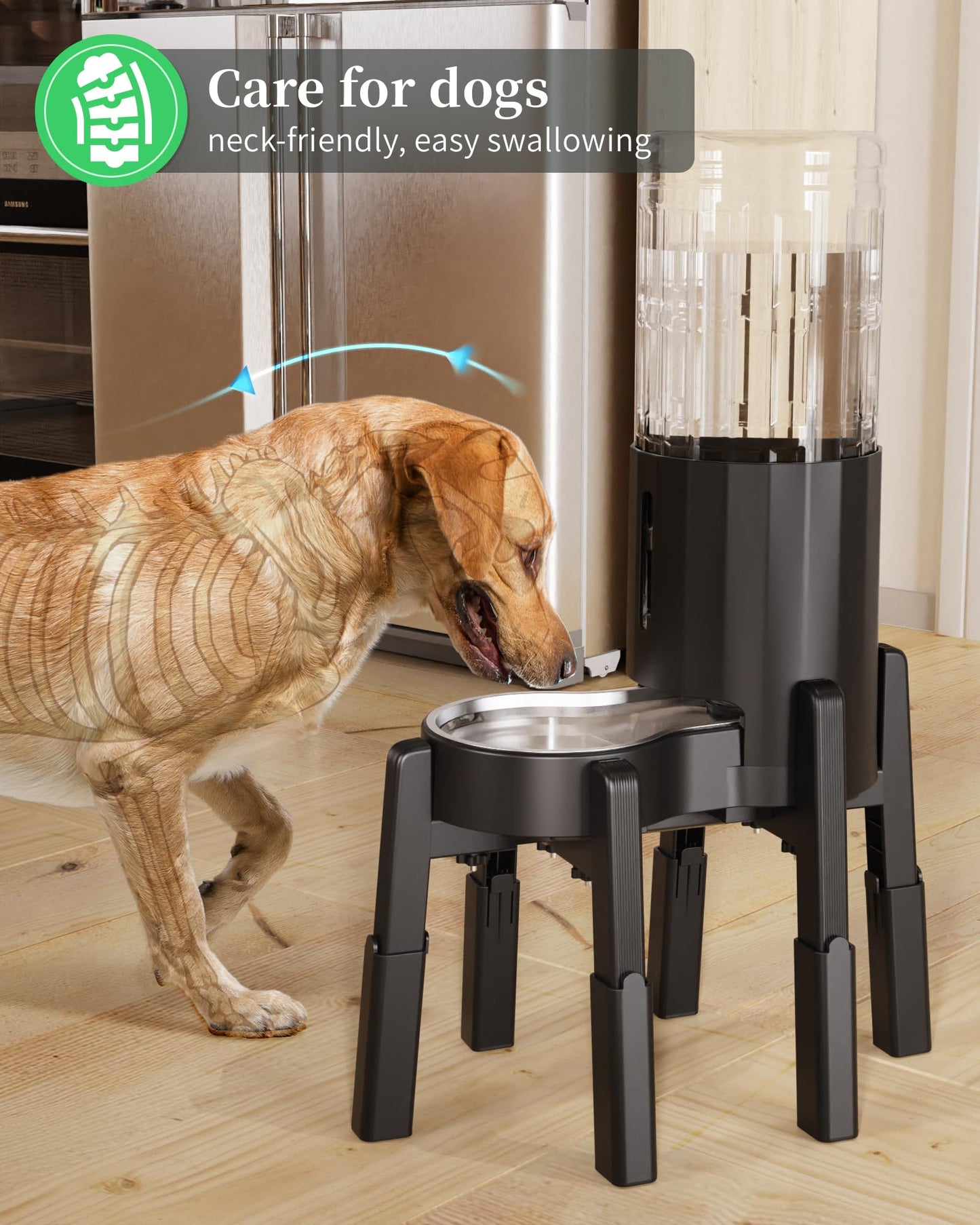 Adjustable Height and Width pet bowl and water dispenser bracket[Stand Only]