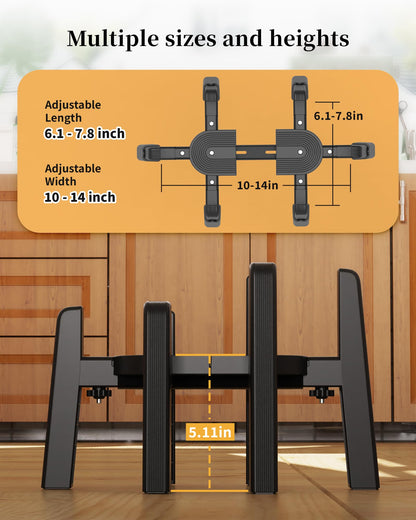 Adjustable width pet bowl and water dispenser bracket[Stand Only]