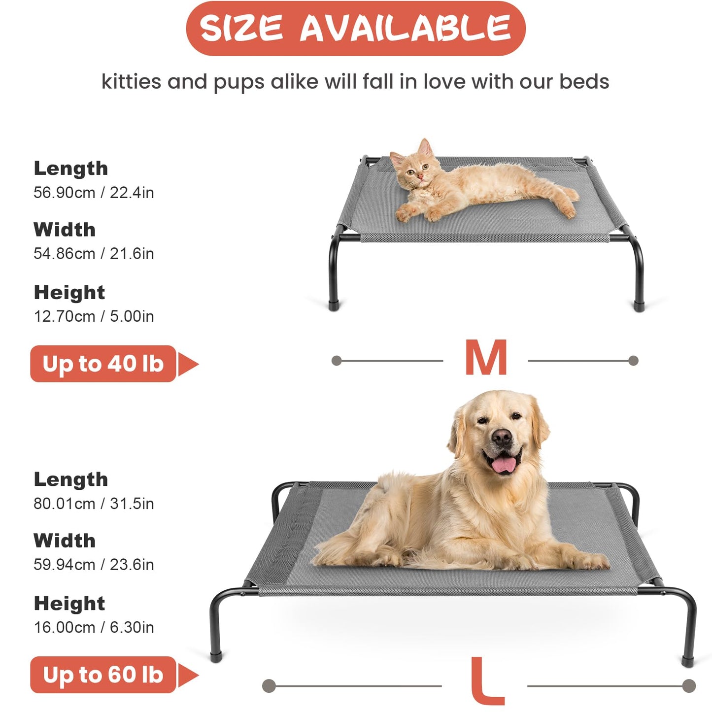 Grey Pet Bed Large Size